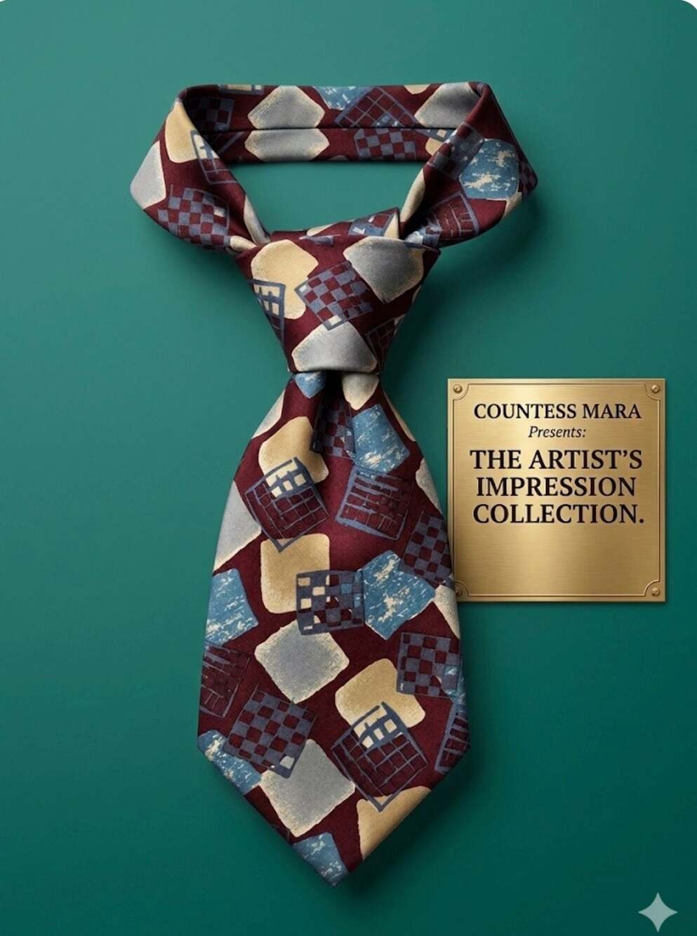 Countess Mara Artist's Impression Collection Geometric Silk Tie